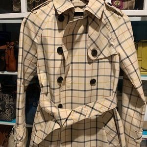 🍂Coach plaid Trench Coat XXS